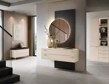 Garderobe mit Spiegel, moderne Garderobe, platzsparend